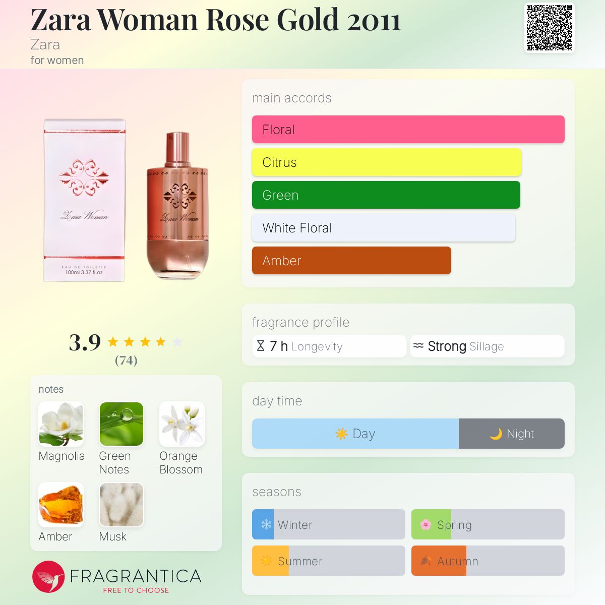 عطر ادکلن زارا ومن رز گلد دو هزار و یازده زارا - Zara Woman Rose Gold 2011 Zara - بررسی، قیمت و خرید