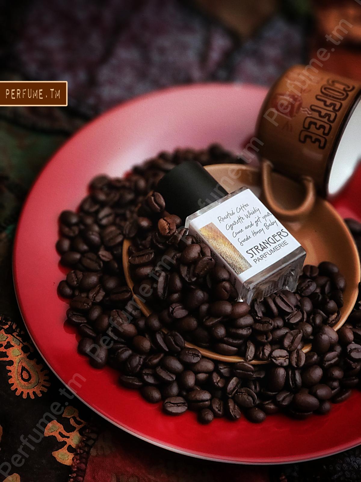 عطر ادکلن رُستِد کافه سیگارت ویسکی کام اند گت یور سوئِد هانی بِیبی استرنجرز پرفیومری - Roasted Coffee Cigarette Whisky Come And Get Your Suede Honey Baby Strangers Parfumerie - بررسی، قیمت و خرید
