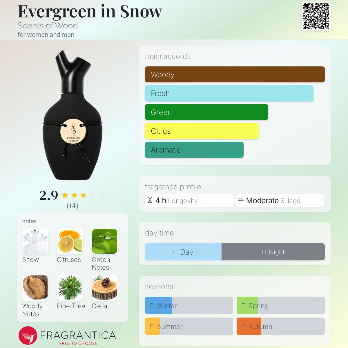 عطر ادکلن اورگرین این اسنو سنس آو وود - Evergreen in Snow Scents of Wood - بررسی، قیمت و خرید