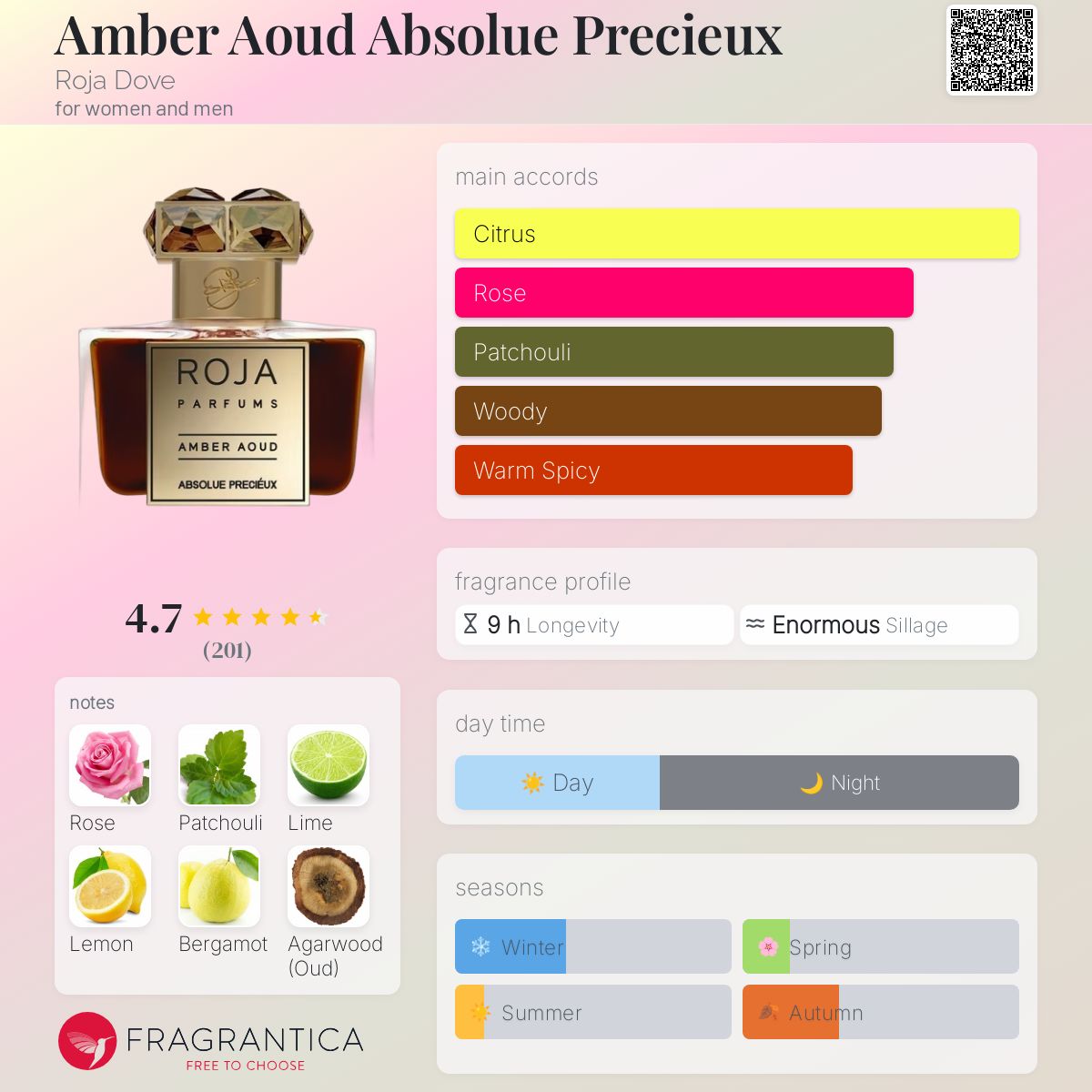 عطر ادکلن آمبر عود ابسولو پرسیو روجا داو - Amber Aoud Absolue Precieux Roja Dove - بررسی، قیمت و خرید