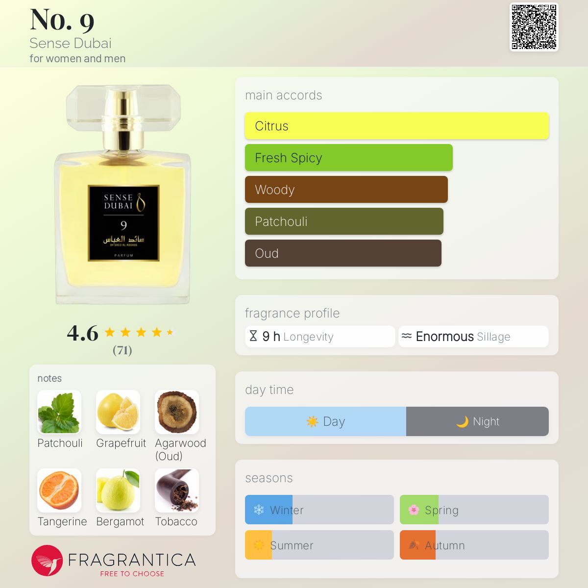 عطر ادکلن نو ناین سنس دبی - No. 9 Sense Dubai - بررسی، قیمت و خرید