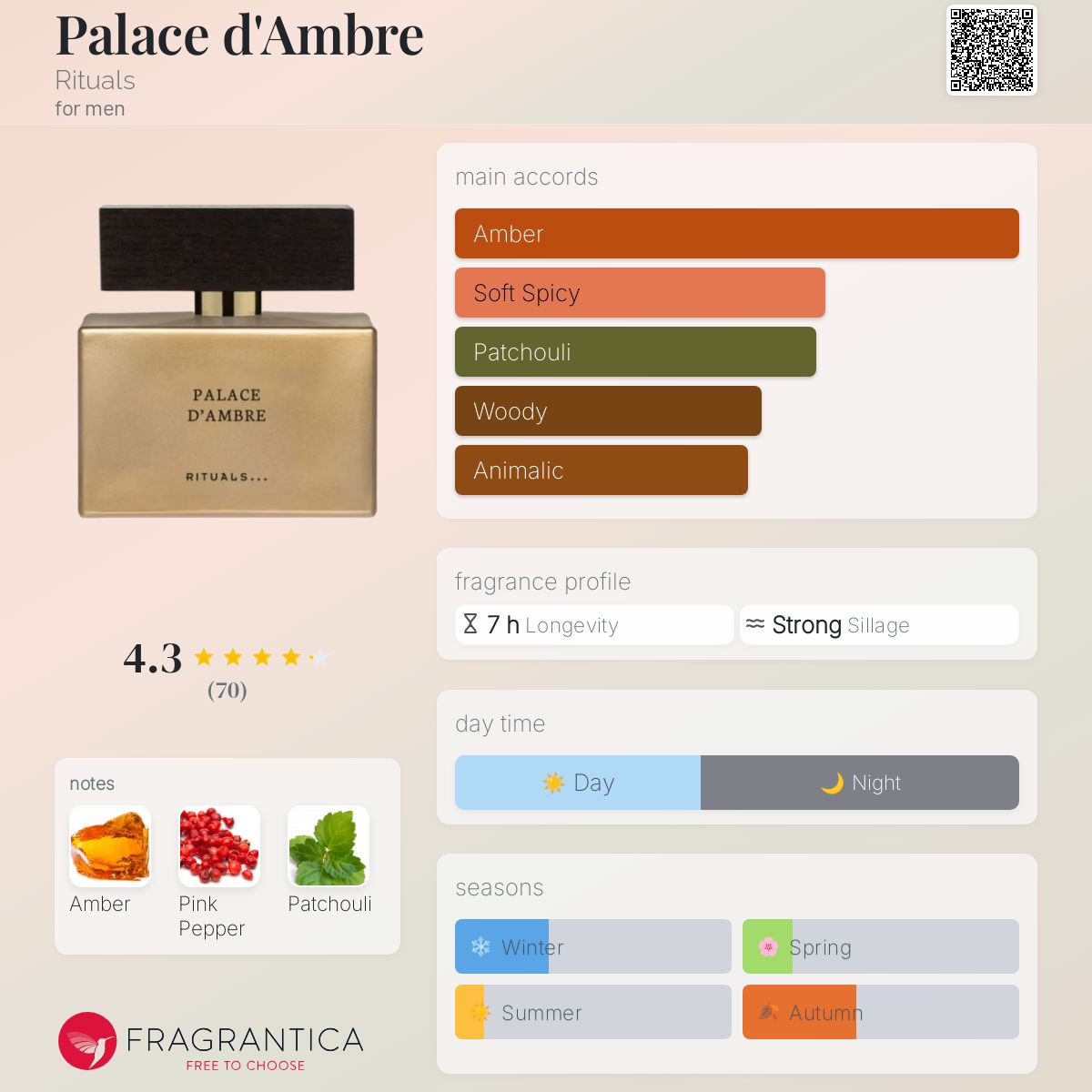 عطر ادکلن پالاس دامبر ریچوالز - Palace d'Ambre Rituals - بررسی، قیمت و خرید