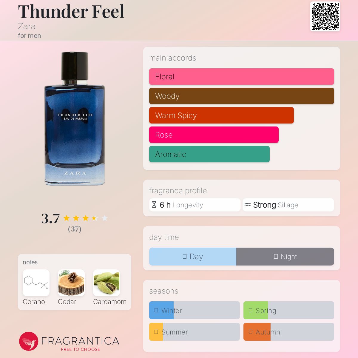 عطر ادکلن تندر فیل زارا - Thunder Feel Zara - بررسی، قیمت و خرید