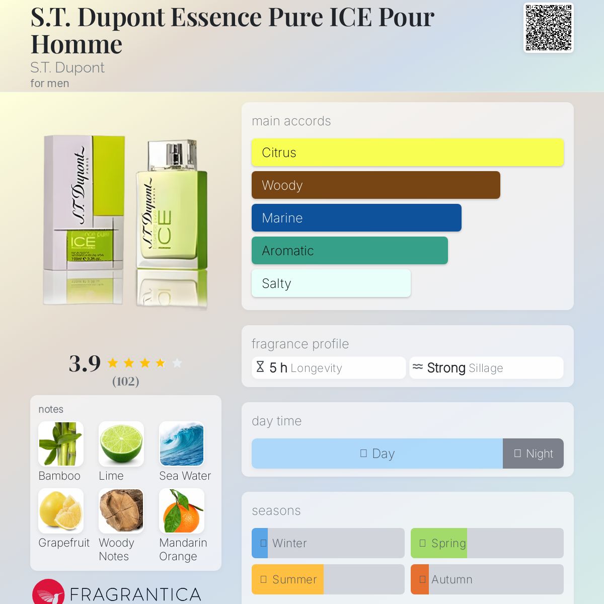 عطر ادکلن اس تی دوپونت اسنس پیور آیس پور هوم اس تی دوپونت - S.T. Dupont Essence Pure ICE Pour Homme S.T. Dupont - بررسی، قیمت و خرید