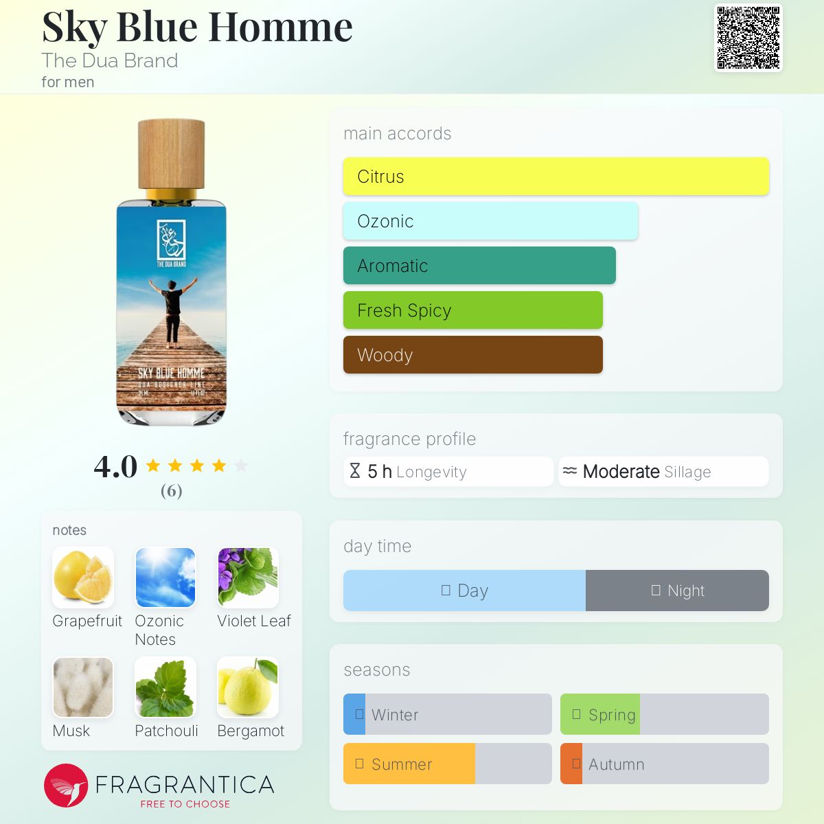 عطر ادکلن اسکای بلو هوم د دوا برند - Sky Blue Homme The Dua Brand - بررسی، قیمت و خرید