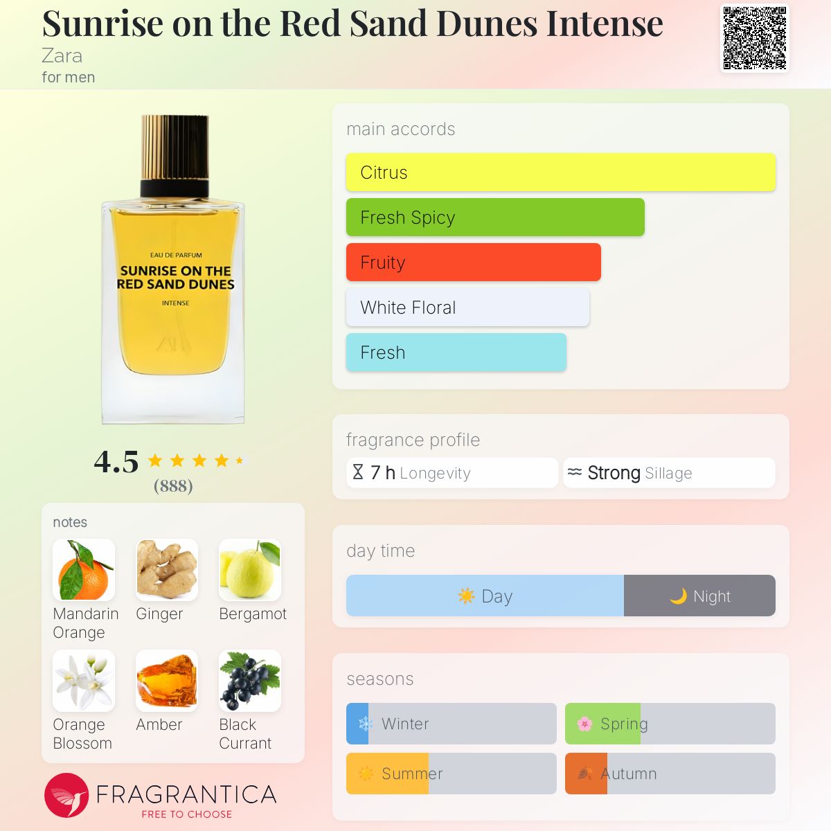 عطر ادکلن سانرایز آن د رد سند دونز اینتنس زَرا - Sunrise on the Red Sand Dunes Intense Zara - بررسی، قیمت و خرید