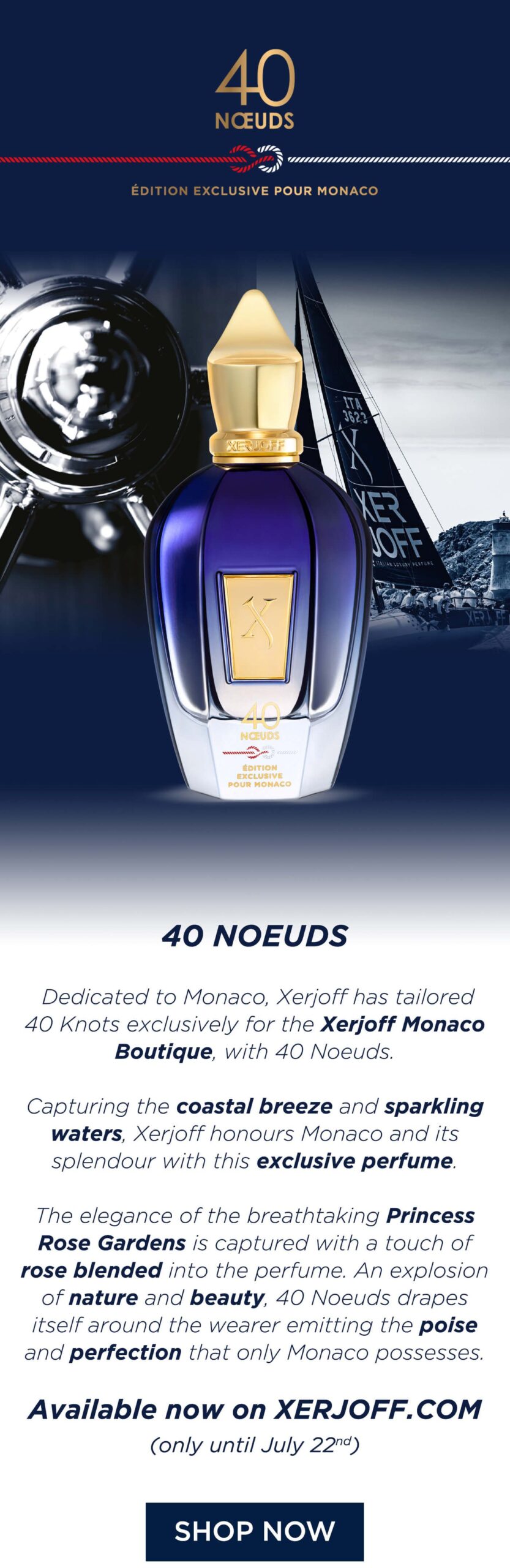 عطر ادکلن چهل نود زرجف - 40 Noeuds Xerjoff - بررسی، قیمت و خرید