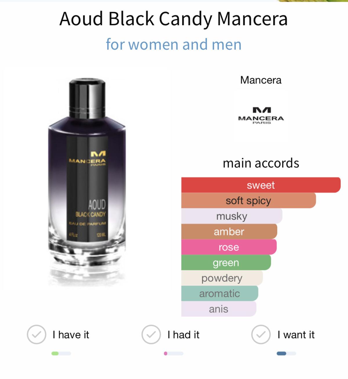 عطر ادکلن عود بلک کندی /mænˈseɾɑ/ - Aoud Black Candy Mancera - بررسی، قیمت و خرید