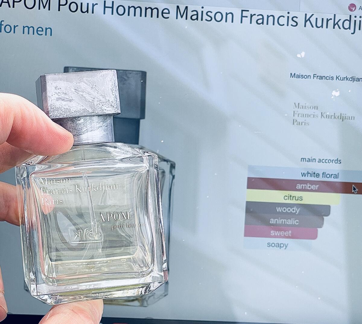 عطر ادکلن ای پوم پور هوم میزون فرانسیس کورکجان - APOM Pour Homme Maison Francis Kurkdjian - بررسی، قیمت و خرید