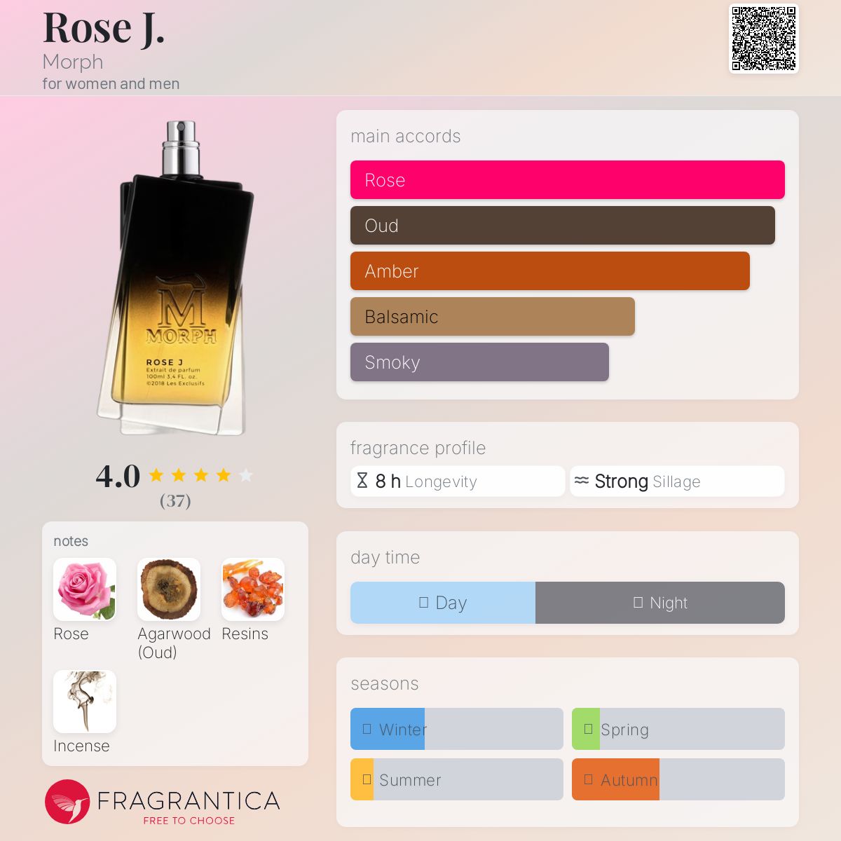 عطر ادکلن رز جی مورف - Rose J. Morph - بررسی، قیمت و خرید