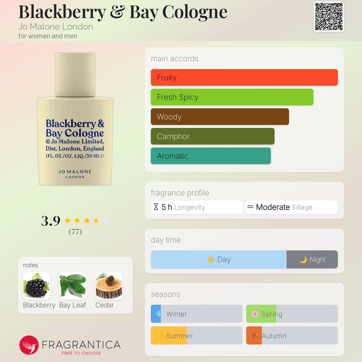 عطر ادکلن بلک‌بری اند بی کلون جو مالون لاندن - Blackberry & Bay Cologne Jo Malone London - بررسی، قیمت و خرید