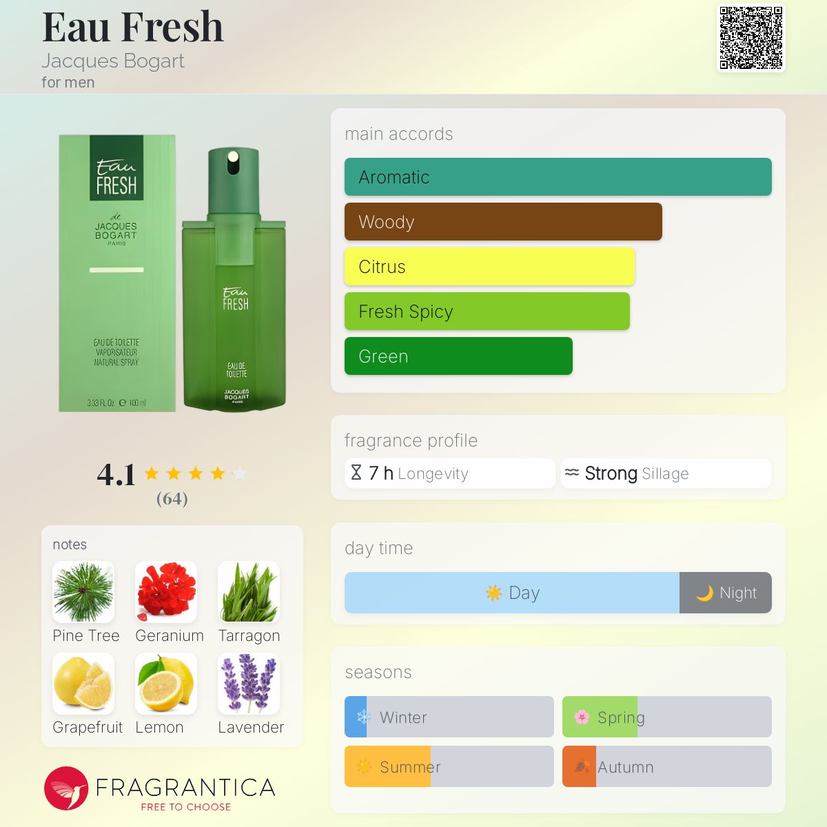 عطر ادکلن او فرش ژاک بوگارت - Eau Fresh Jacques Bogart - بررسی، قیمت و خرید