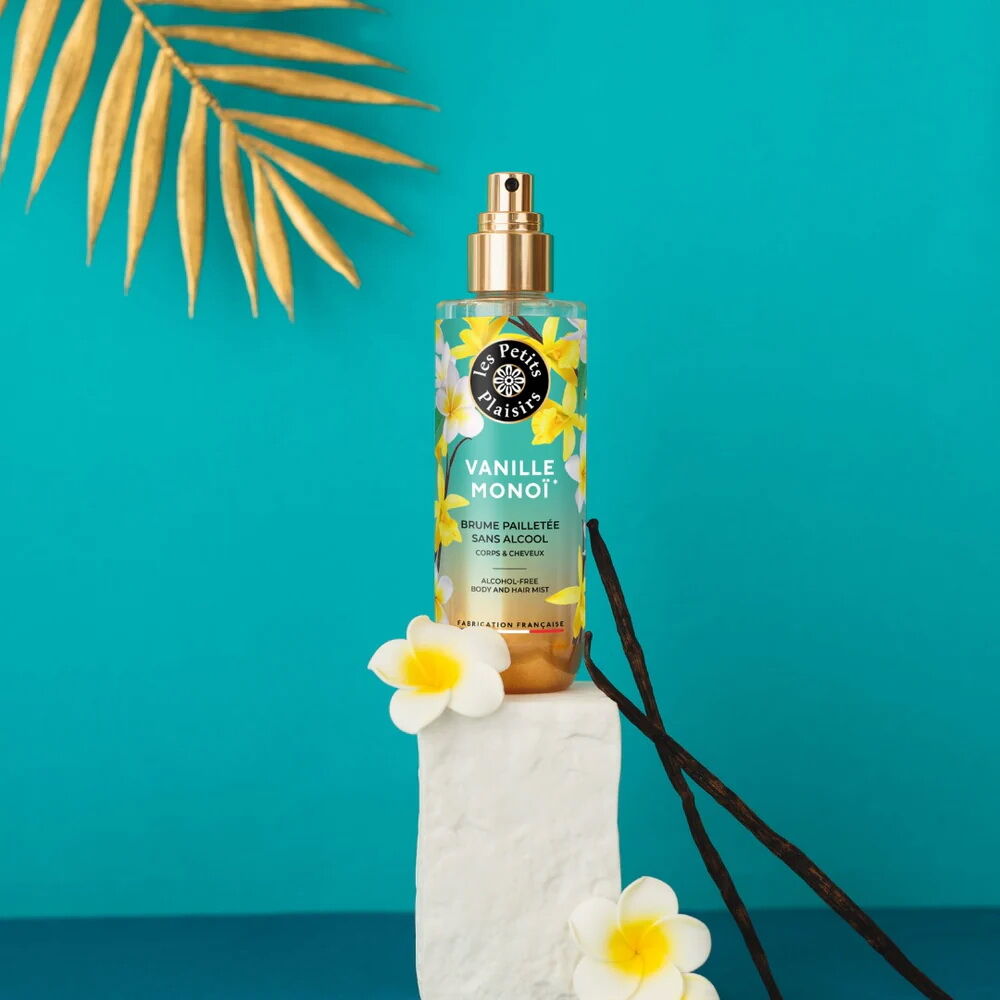 عطر ادکلن بریم پایلیته وانیل منوئی لُ پتیت پِلِزیغ - Brume Pailletée Vanille Monoï Les Petits Plaisirs - بررسی، قیمت و خرید