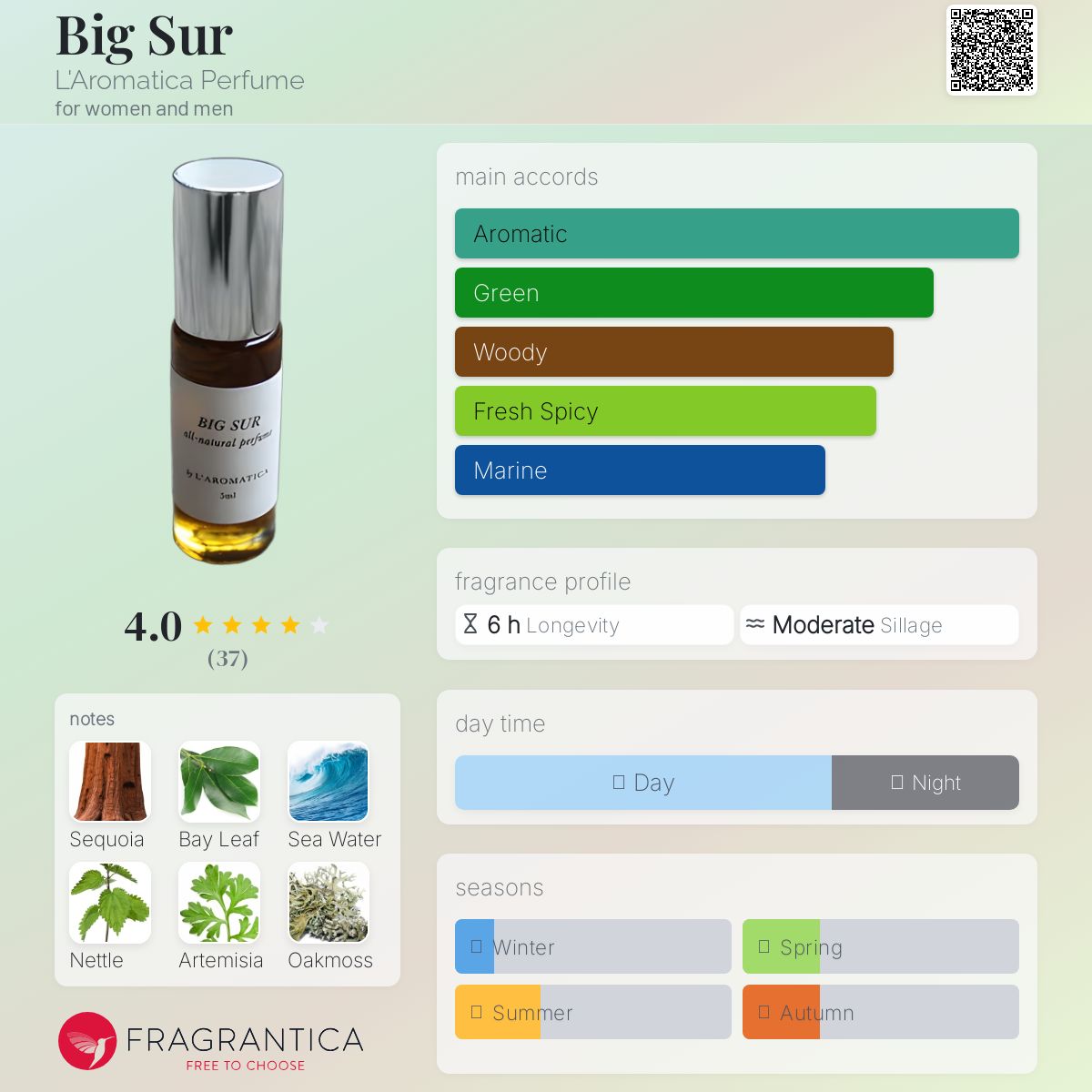 عطر ادکلن بیگ سور آروماتیکا پرفیوم - Big Sur L'Aromatica Perfume - بررسی، قیمت و خرید