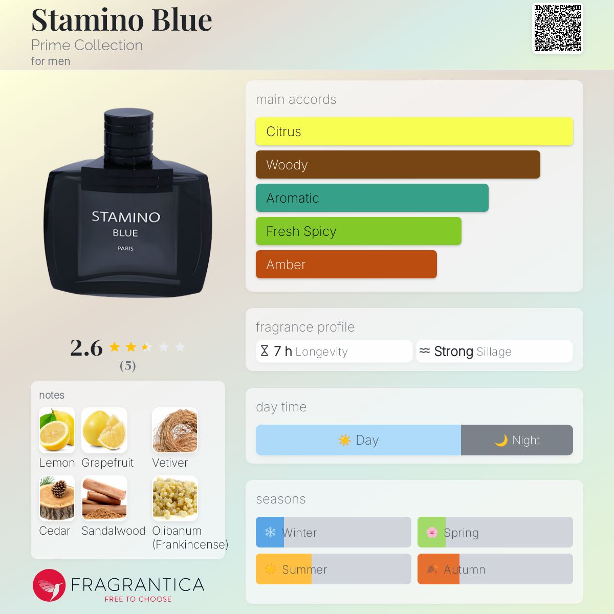 عطر ادکلن استامینو بلو پرایم کالکشن - Stamino Blue Prime Collection - بررسی، قیمت و خرید