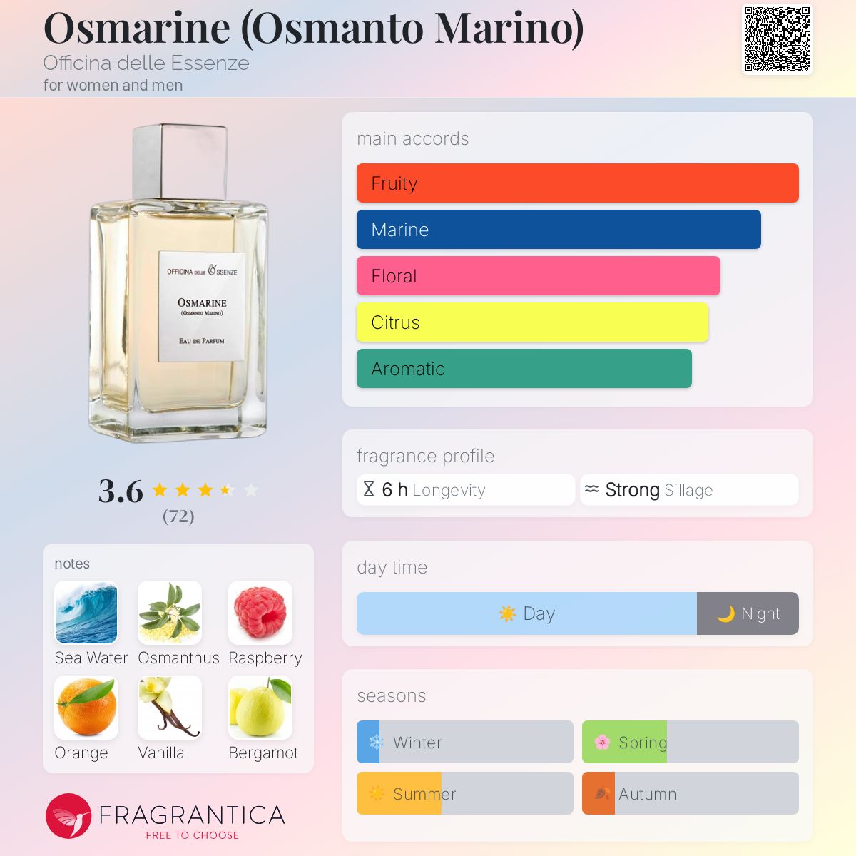 عطر ادکلن اوسمارین اوفیسینا دل اِسِنزِ - Osmarine (Osmanto Marino) Officina delle Essenze - بررسی، قیمت و خرید