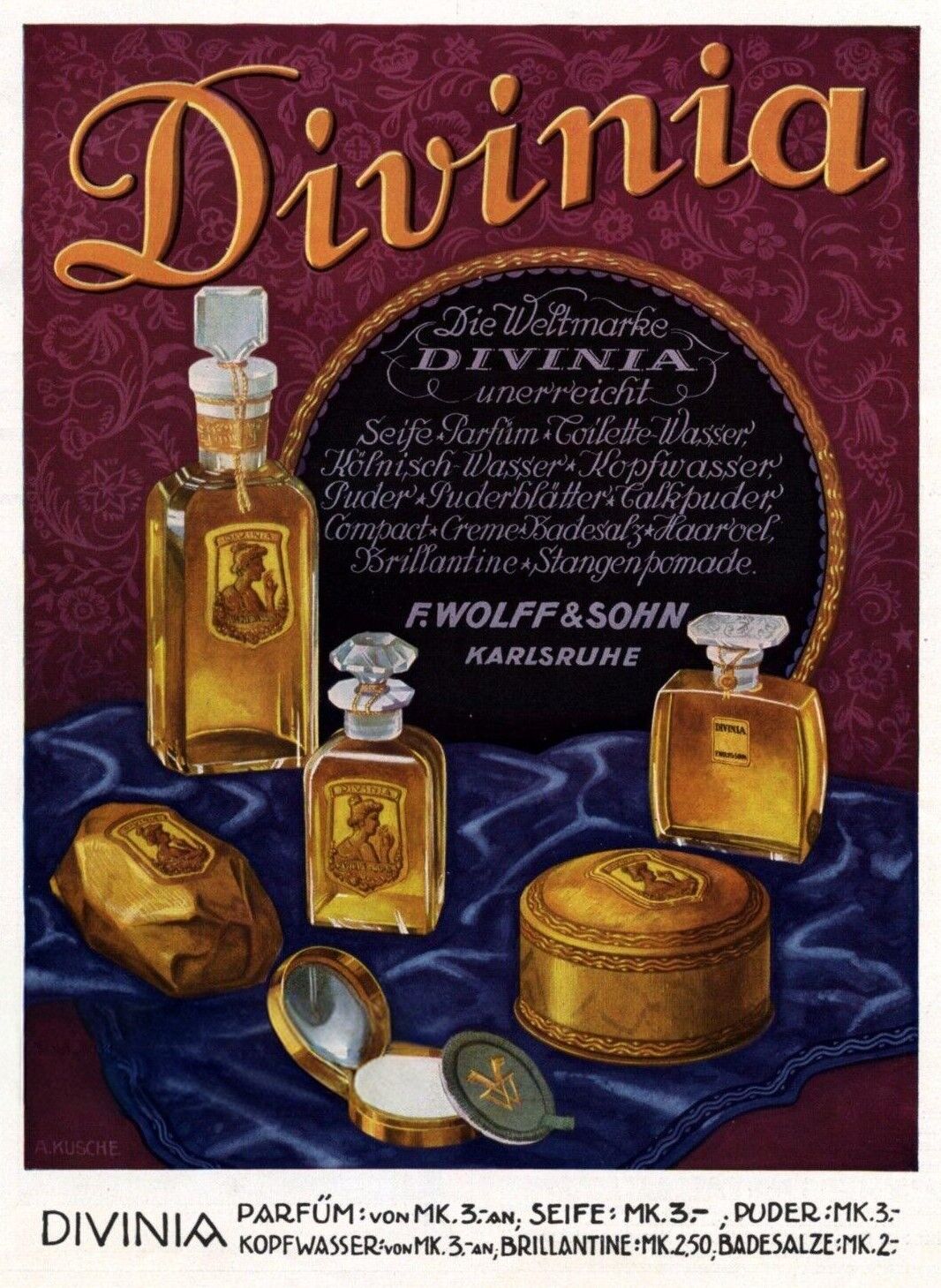 عطر ادکلن دی‌وینیا ف. وُلف و زون - Divinia F. Wolff & Sohn - بررسی، قیمت و خرید