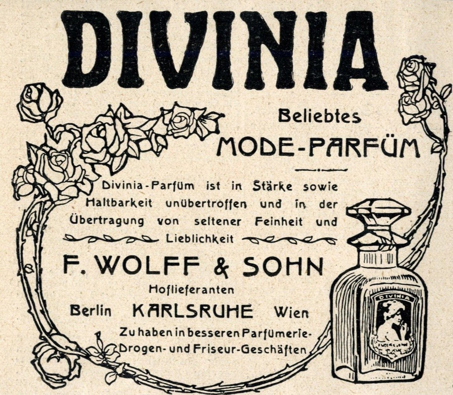 عطر ادکلن دی‌وینیا ف. وُلف و زون - Divinia F. Wolff & Sohn - بررسی، قیمت و خرید