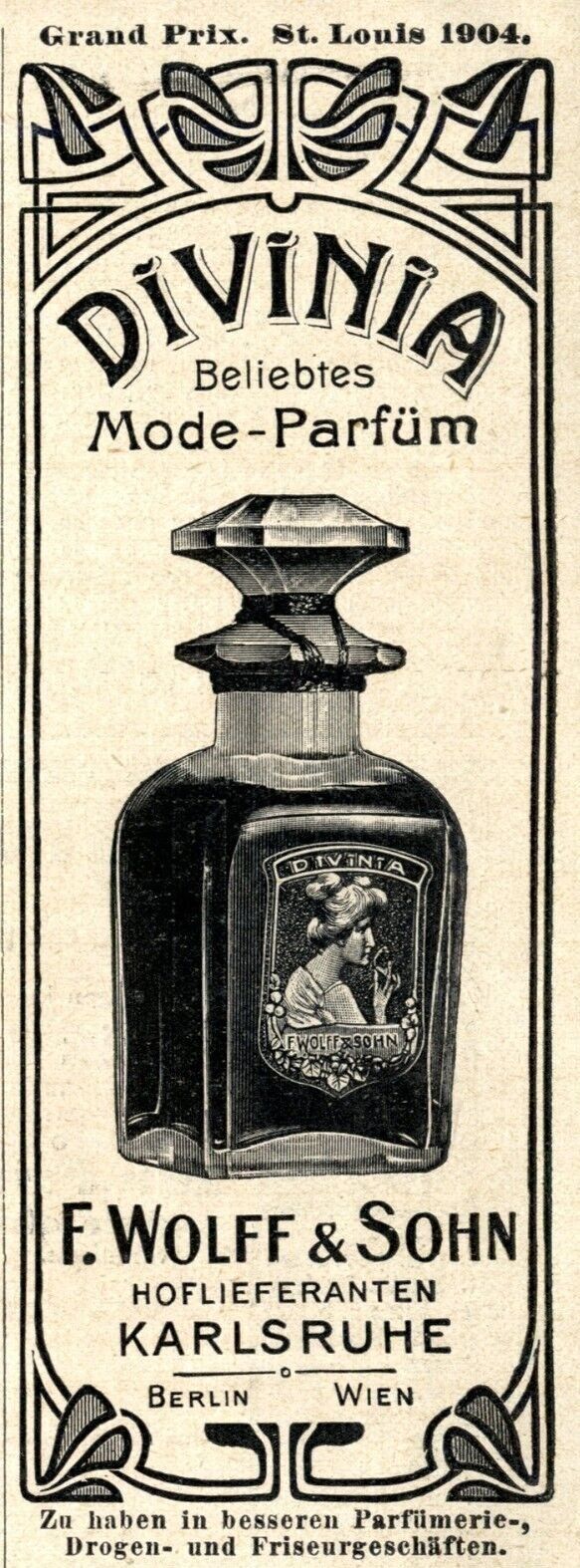 عطر ادکلن دی‌وینیا ف. وُلف و زون - Divinia F. Wolff & Sohn - بررسی، قیمت و خرید