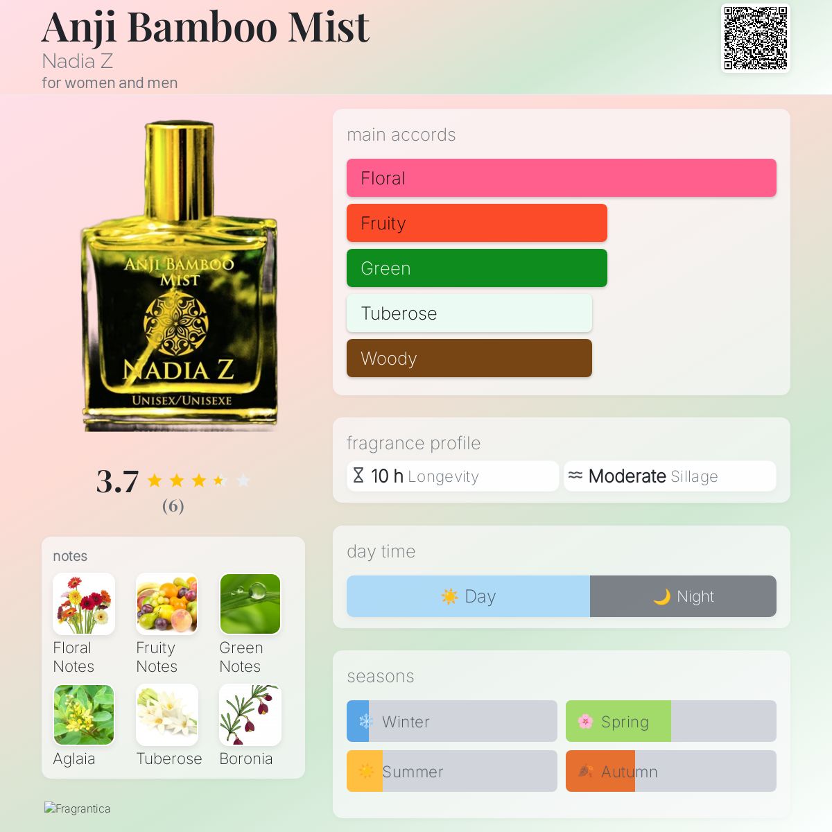 عطر ادکلن آنجی بامبو میست نادیا زد - Anji Bamboo Mist Nadia Z - بررسی، قیمت و خرید